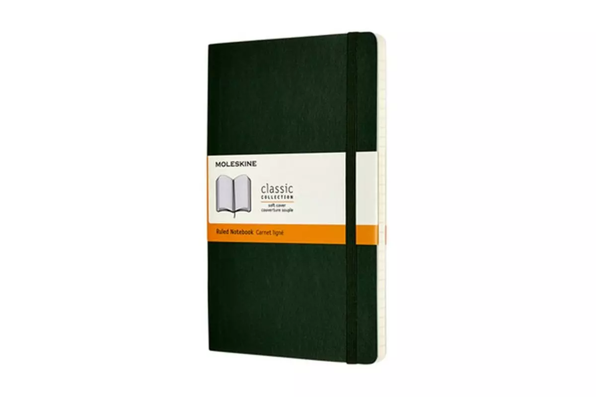 Een Moleskine Ruled Soft Cover Notebook Large Myrtle Green koop je bij Moleskine.nl